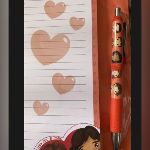 The Office NEW List Pad & Pen Set Jim & Pam Writing Note Pad Gift Valentine - Picture 5 of 5
